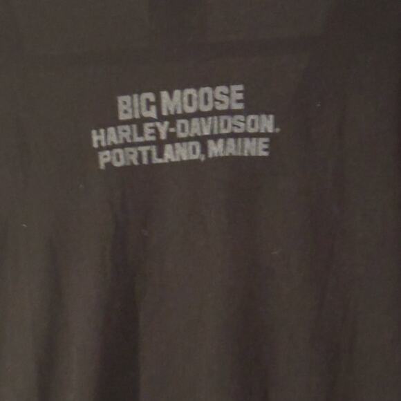 Harley Davidson Striped T-shirt Womans Large Biker Motorcycle Black White - Picture 10 of 11